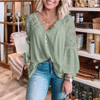 SARA - Blusa in pizzo floreale
