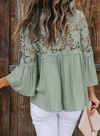 SARA - Blusa in pizzo floreale