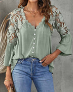 SARA - Blusa in pizzo floreale