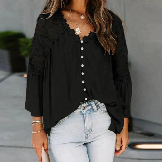 SARA - Blusa in pizzo floreale