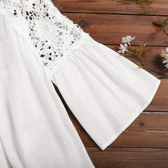 SARA - Blusa in pizzo floreale