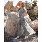 Sara™ Maxi Groen/Grijze Ibiza Jurk