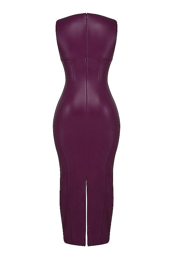 Lisa | Luxe Leren Maxi Jurk
