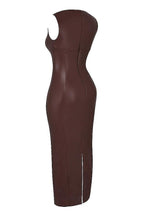 Lisa | Luxe Leren Maxi Jurk