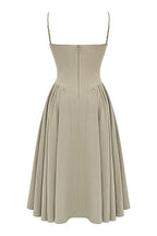 Marloes | Twill Korset Midi Jurk
