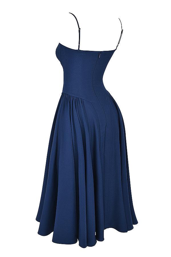 Marloes | Twill Korset Midi Jurk