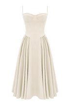 Marloes | Twill Korset Midi Jurk