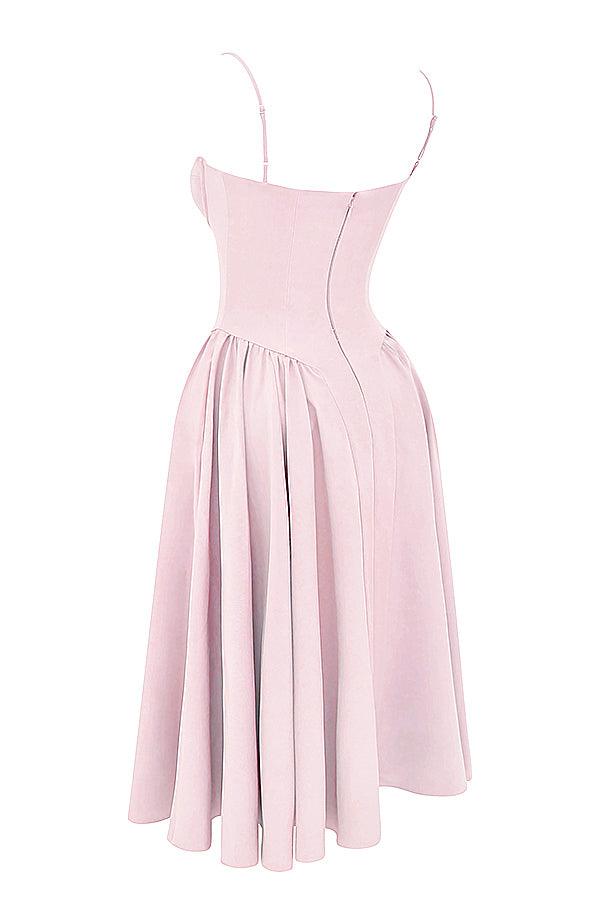 Marloes | Twill Korset Midi Jurk