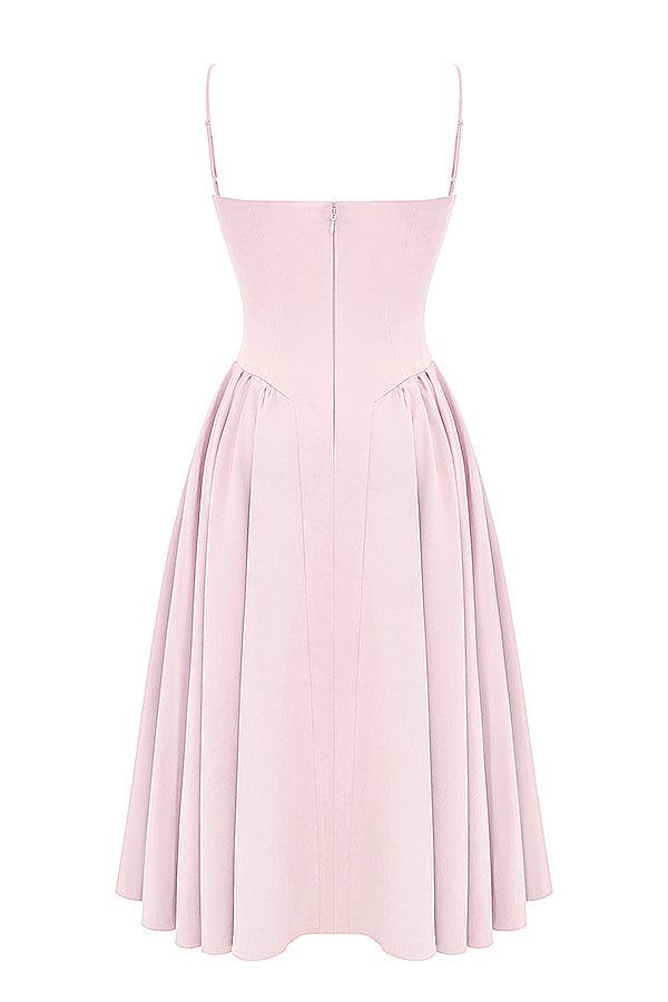 Marloes | Twill Korset Midi Jurk