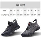 Leren herensneaker met voering van kunstwol