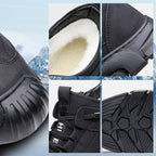 Leren herensneaker met voering van kunstwol