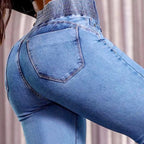 Fleur | Stretch Flare Jeans met Hoge Taille