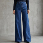 Elvara™ – Jeans alti a gamba larga con silhouette elegante