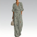 Isotta | Tuta Elegante Stampata con Scollo a V