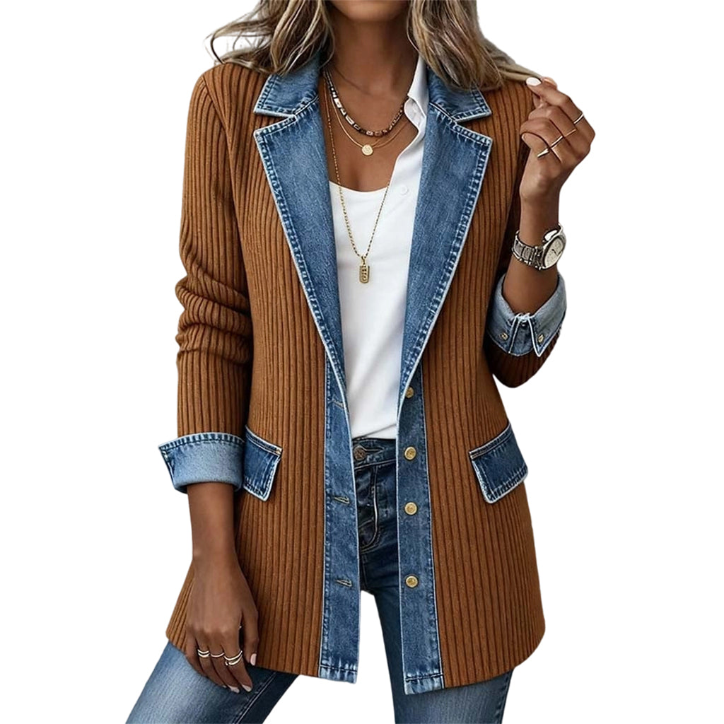 Marina | Giacca Denim Bimateriale