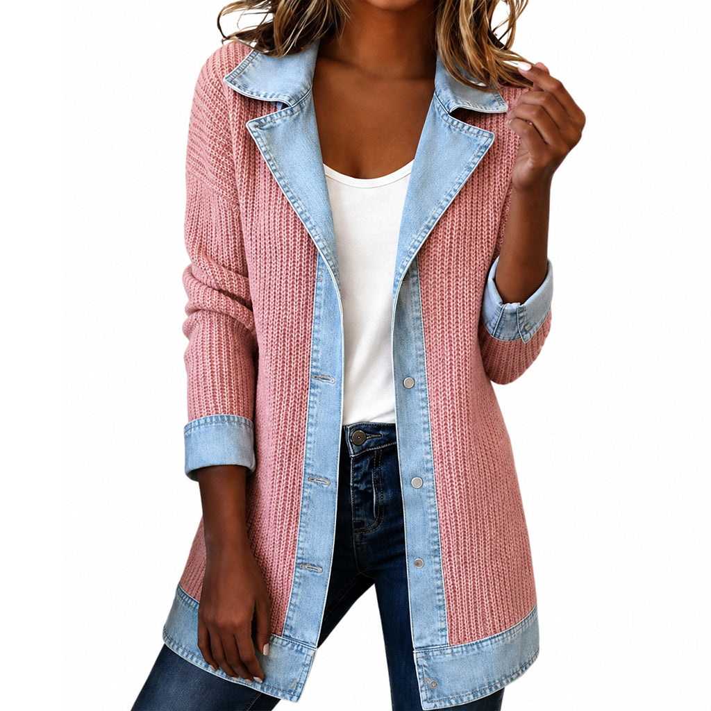 Marina | Giacca Denim Bimateriale