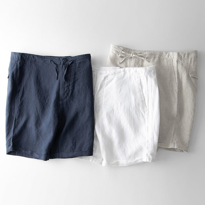 Sunseeker - Pantaloncini in lino con coulisse