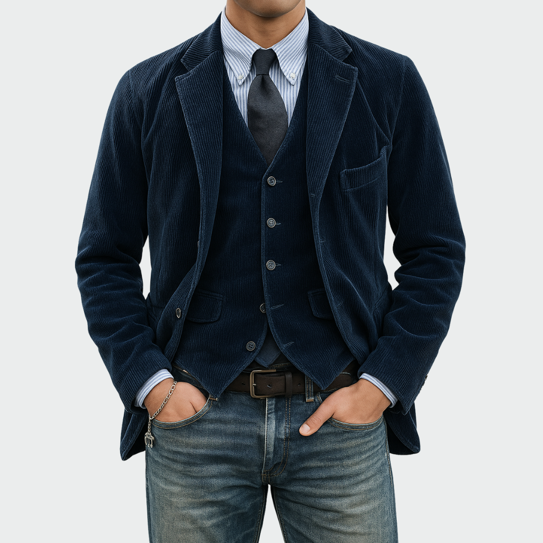 Laluna® | Luxe herenset met jas en vest