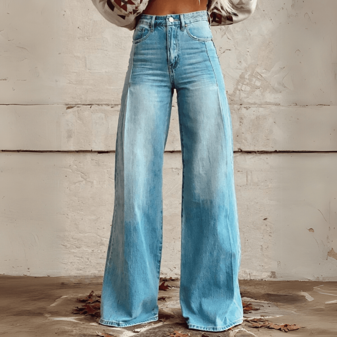 Simone™ - Bredbenede Jeans