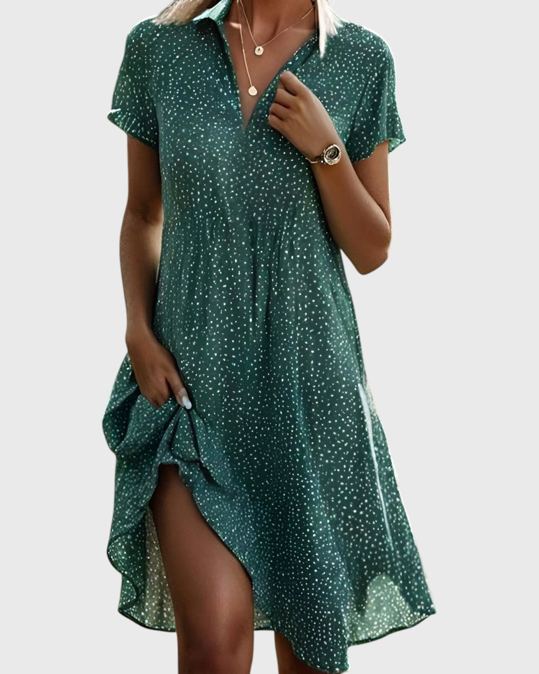 Lotte | Midi-jurk met stippen