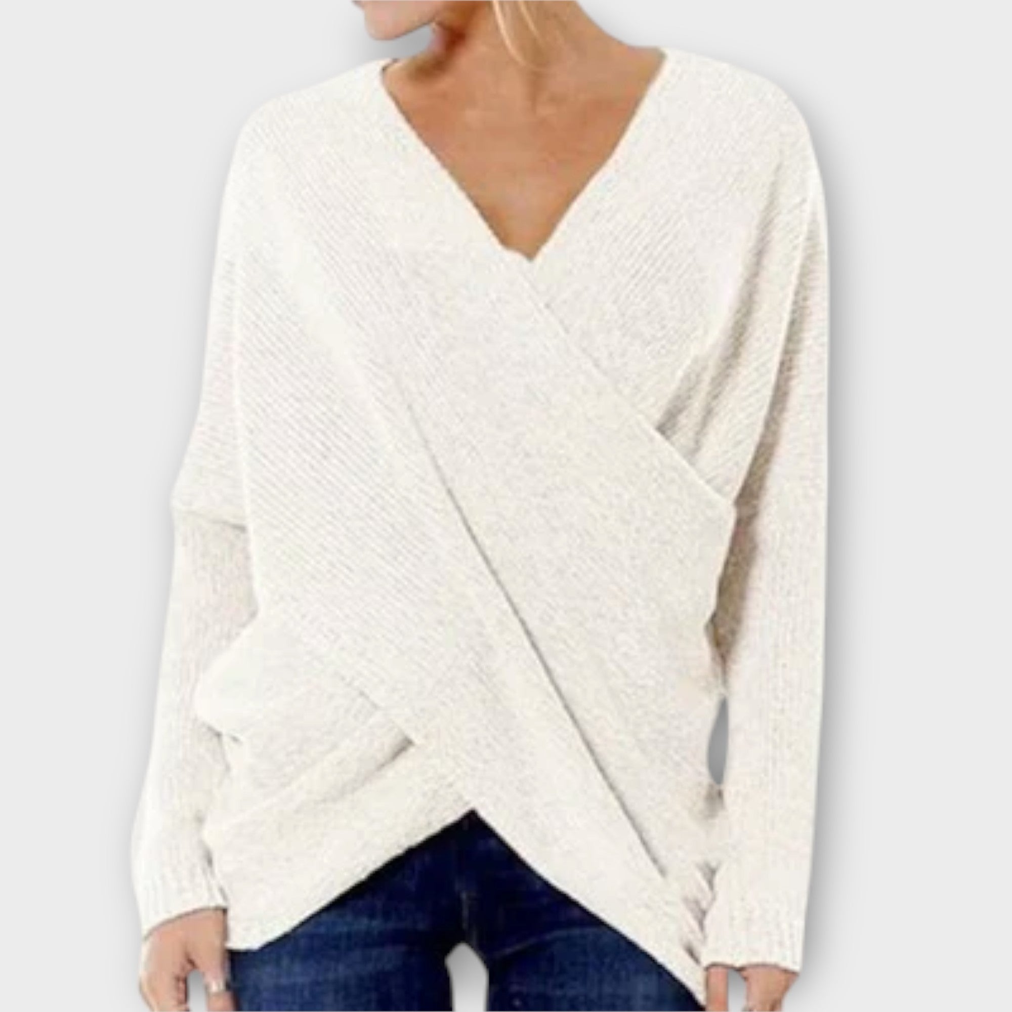 Aida™ - Elegante pullover con krydsdesign