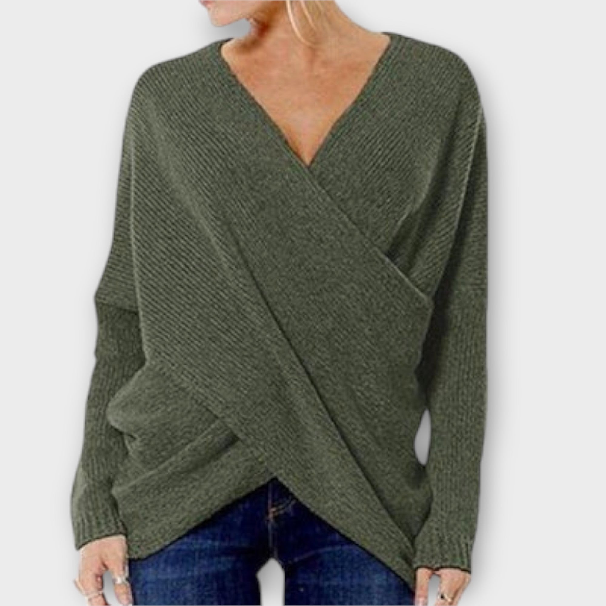 Aida™ - Elegante pullover con krydsdesign
