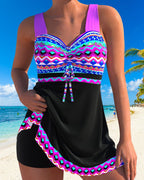 Zwemkleding con trekkoord en gestreept patron
